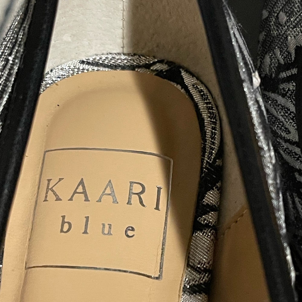 Kaari Blue Patterned Point-Toe Flats - image 2